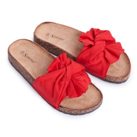 PS1 Pantofole Da Donna Su Fiocchi Di Sughero Rosso Felis