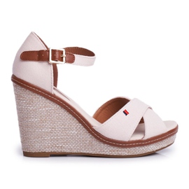 SEA Sandali da donna con zeppa Beige LaMane