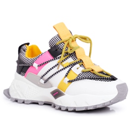 PS1 Scarpe Sportive Donna Bianche LA91 Be One multicolore giallo