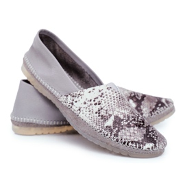 Ballerine da donna Maciejka Pelle Grigie 01930-66 / 00-0 grigio