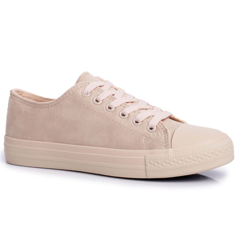 BUGO Sneakers da donna in pelle scamosciata beige El Paso