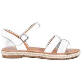 SHELOVET Sandali In Ecopelle Intrecciati bianca
