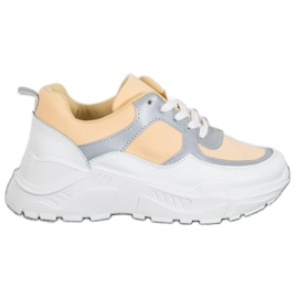 SHELOVET Sneakers Gialle Classiche bianco giallo