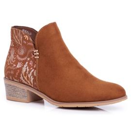 Stivali Da Donna Con Tacco Piatto Primavera Cammello Elizabeth marrone