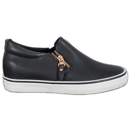 SHELOVET Slip neri con cerniera nero