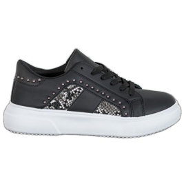 SHELOVET Sneakers alla moda sulla piattaforma nero