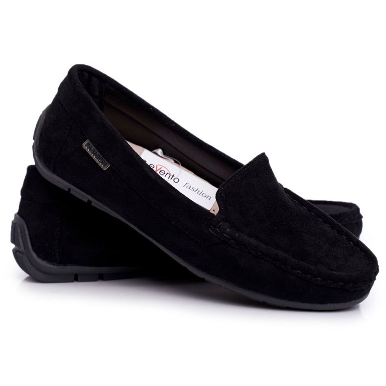 Evento Mocassini in pelle scamosciata nera femminile nero