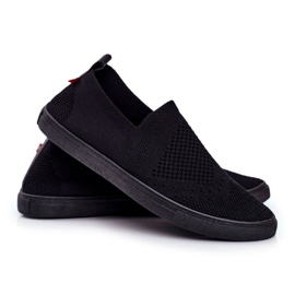 Sneakers da donna nere Sneakers senza lacci Big Star FF274A609 nero