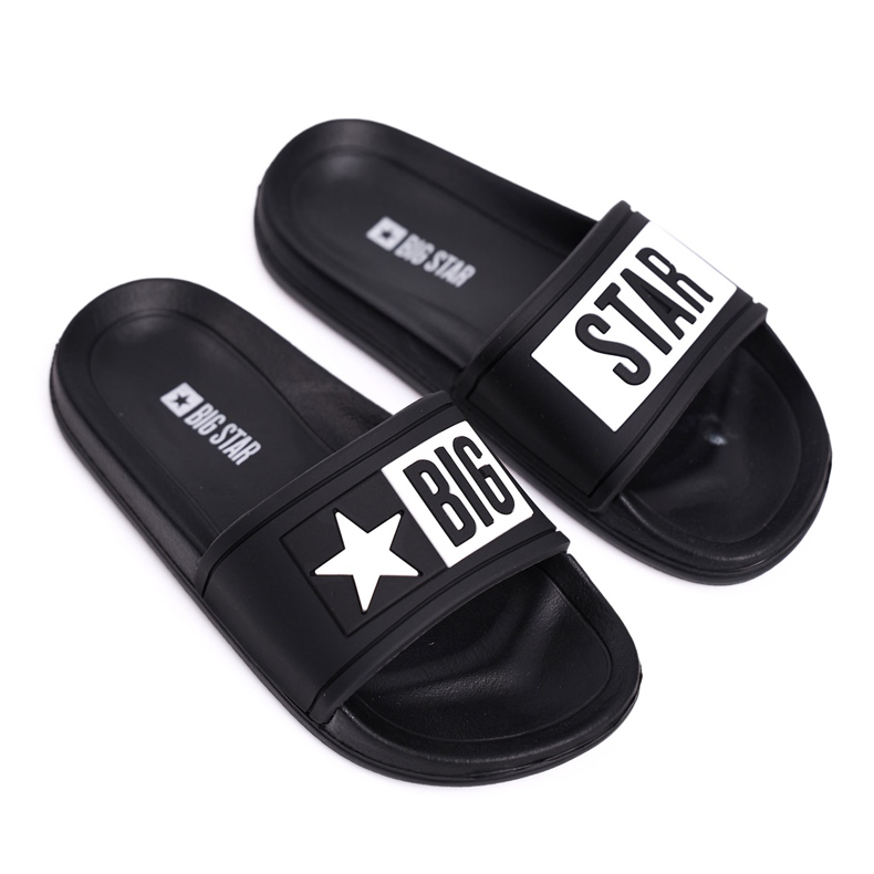 Pantofole nere per bambini e ragazzi Big Star DD374150 nero
