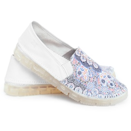 Scarpe brogue da donna Maciejka in pelle senza lacci Bianco 03512-46 bianca multicolore
