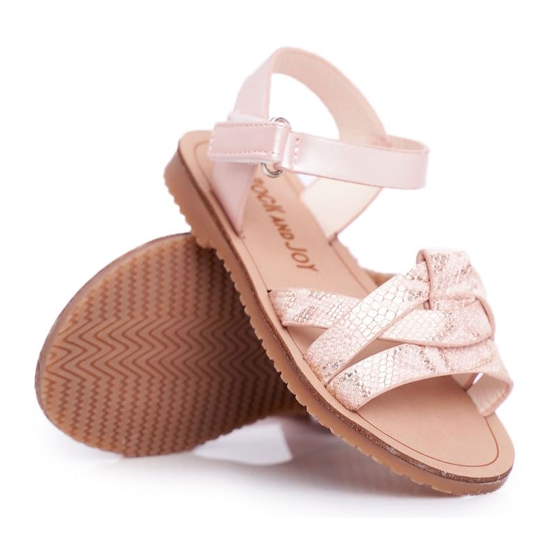 FRROCK Sandali Da Bambina Con Velcro Per Bambina Rosa Lilo