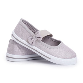 EVE Sneakers Bambini Ballerine Argento Bianka grigio