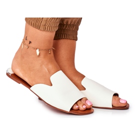 HAN Pantofole da donna piatte bianche Mimios bianco