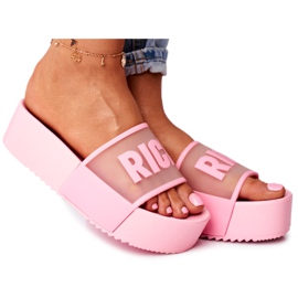 SEA Pantofole da donna sulla piattaforma Pink Rich rosa