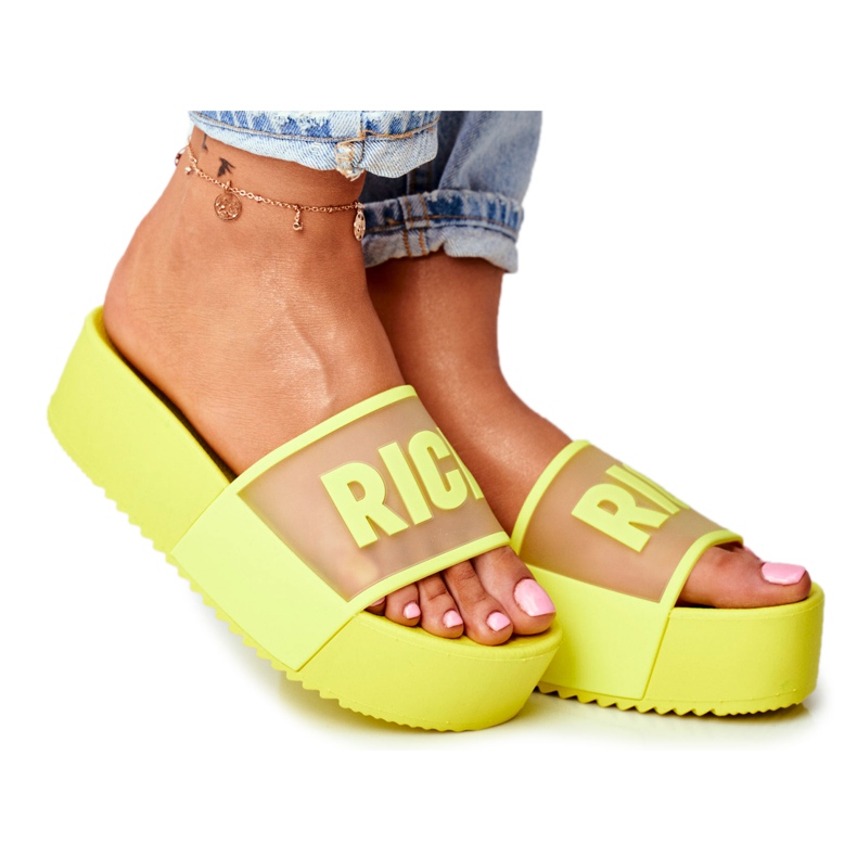 PS1 Pantofole da donna sulla piattaforma Yellow Rich giallo