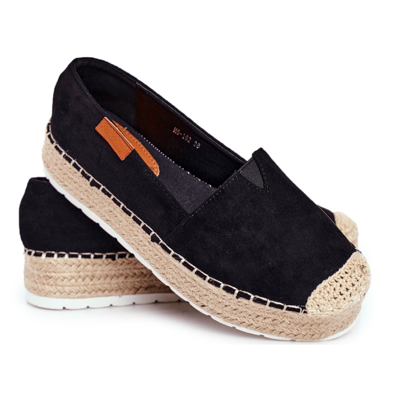 FRBS Espadrillas da donna sulla piattaforma nera di La Playa nero