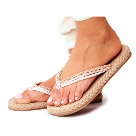 FRJ Pantofole da donna Infradito in schiuma con coulisse Rosa Madrid bianca marrone