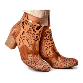 Stivali da donna con tacco alto Maciejka Primavera Rosso 04369-29 marrone