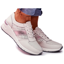 EVE Scarpe Sportive in Pelle da Donna Bianche 1793 Miss You bianca