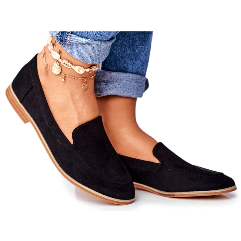 SEA Scarpe brogue da donna Slip On Suede Nere Twinky nero