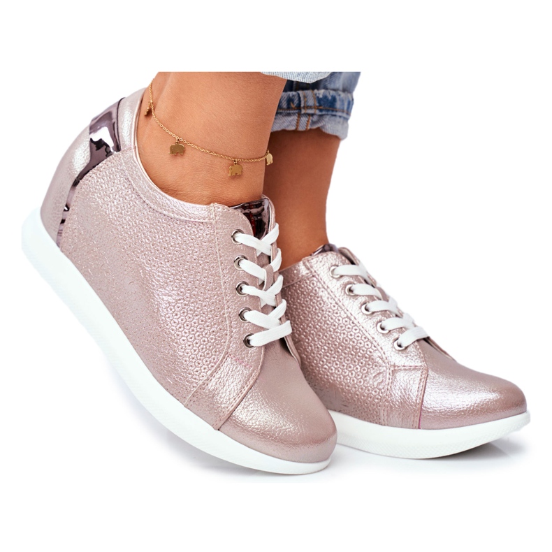 Sneakers da donna Sergio Leone Beige Sparkle SP235