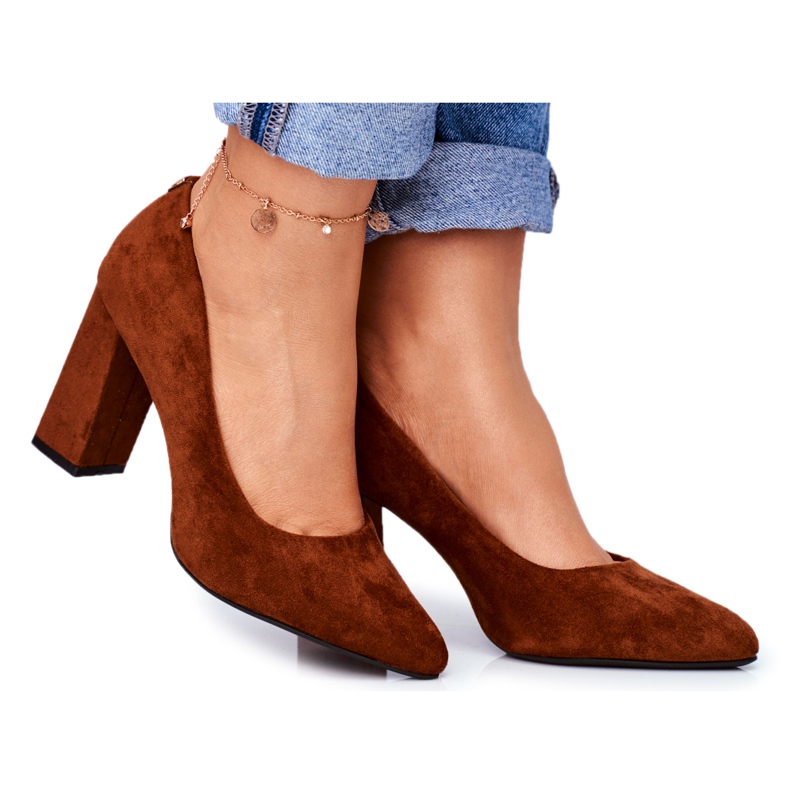 Décolleté Con Tacco Donna Sergio Leone Camel PB216 marrone