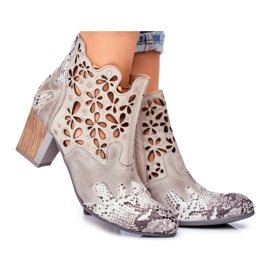 Stivali Donna Con Tacco Alto Maciejka Primavera Grigio 04369-13 beige