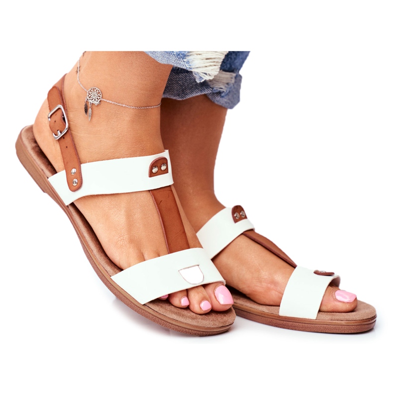 EVE Sandali Eleganti da Donna 8SD35-0307 Bianco Renna bianca