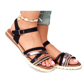 EVE Sandali Donna Piatto Nero Replay