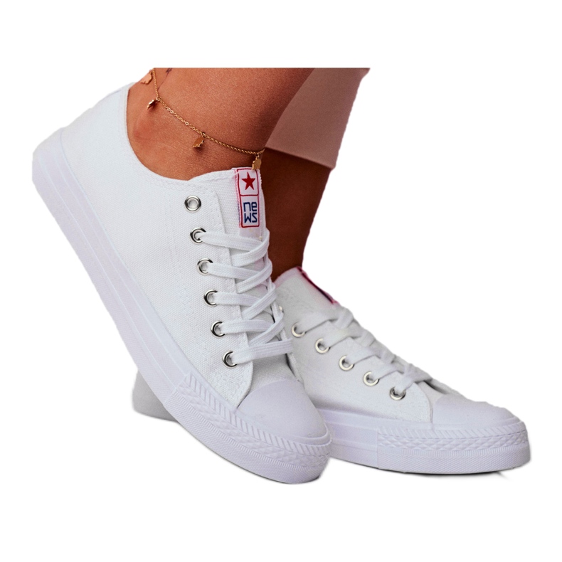 NEWS Sneakers Donna Bassa Tessuto Bianco Ecoma bianca