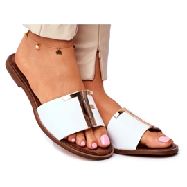 Pantofole da donna eleganti bianche Nicole Dilmah bianco