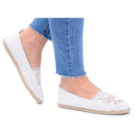 EVE Espadrillas di pizzo bianche Slip On Maribel bianca