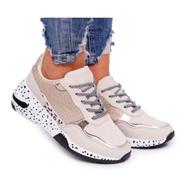 Scarpe sportive da donna con suola spessa beige Nokian