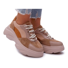 SEA Scarpe Sportive da Donna Suola Spessa Camel Cardamon marrone