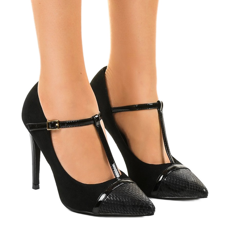 Tacco LEI-55 in camoscio nero