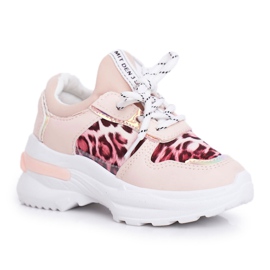 FRROCK Scarpe sportive per bambini con motivo leopardato Pink Penny rosa