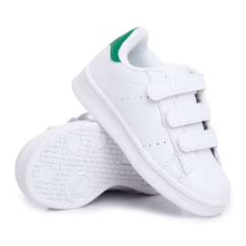 FRROCK Scarpe Sportive Bambino Gioventù Bianche Fifi Velcro bianco verde