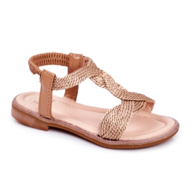 FRROCK Sandali per bambini Lamado Champagne rosa giallo