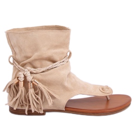 Infradito con tomaia beige SL1011 Beige II Quality