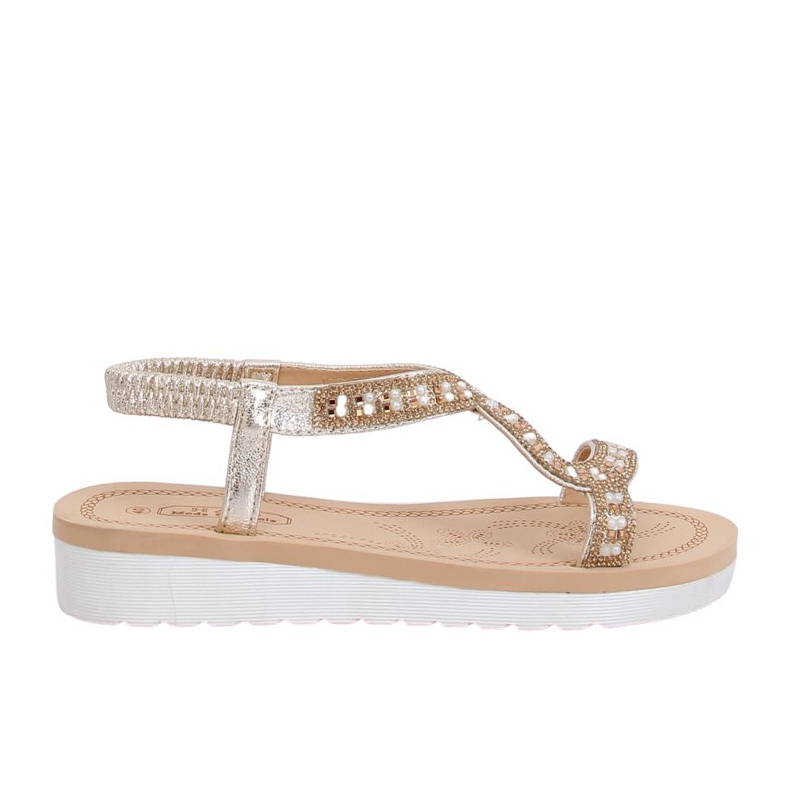 Sandali dorati da donna HD-129 Gold d'oro
