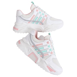 Scarpe sportive rosa LV113P bianche bianca
