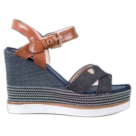 SHELOVET Sandali con zeppa multicolore