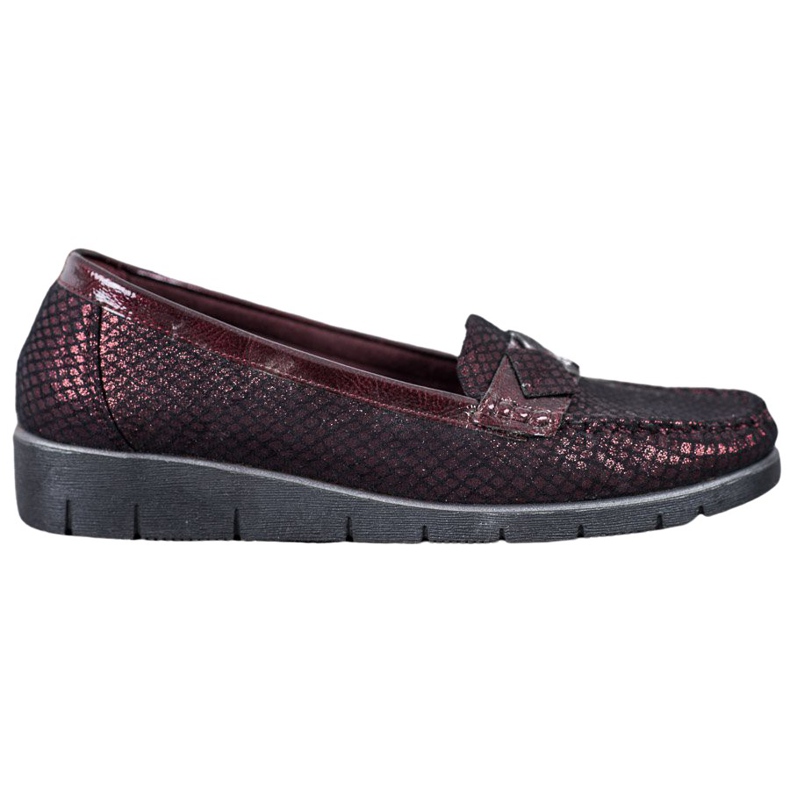 SHELOVET Mocassini in tessuto rosso