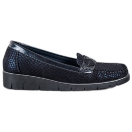 SHELOVET Mocassini in tessuto blu