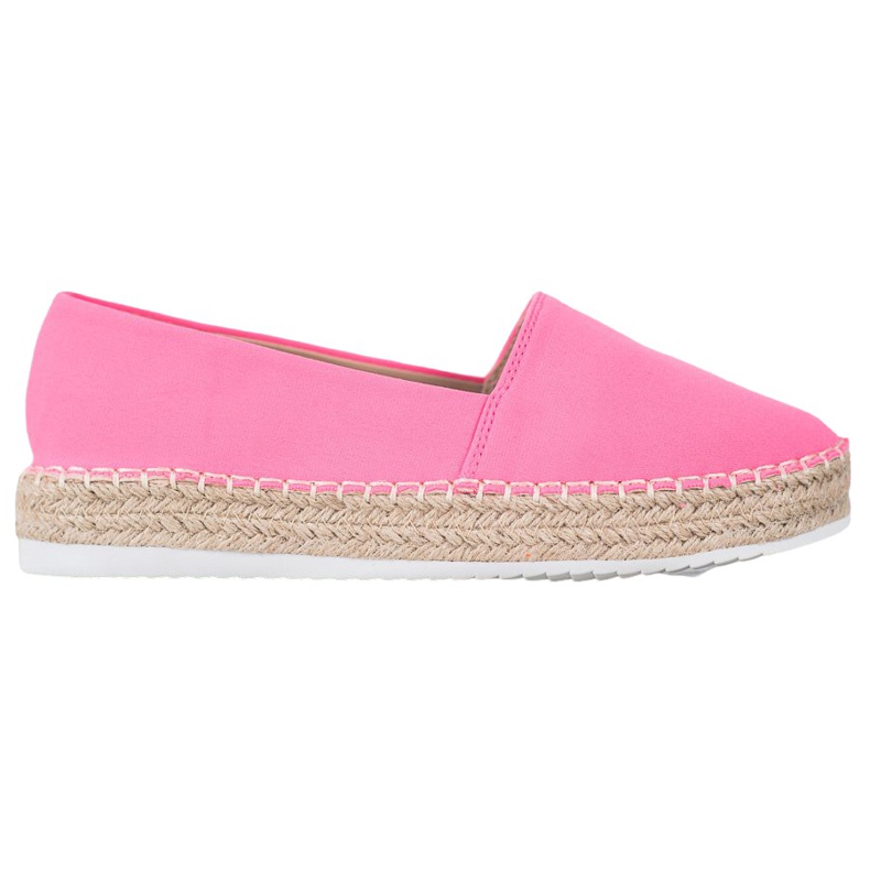 Small Swan Espadrillas in tessuto rosa
