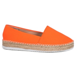 Small Swan Espadrillas in tessuto arancia