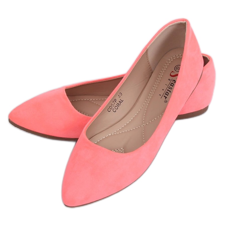 Ballerine corallo da donna CD57P Coral rosa