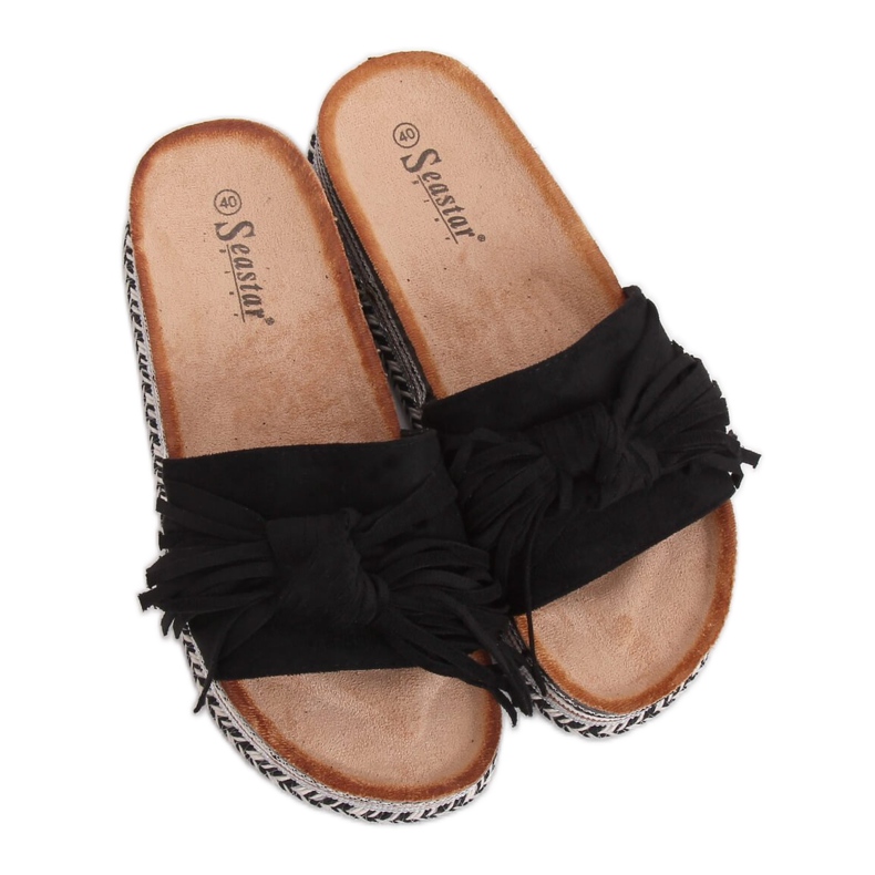 Pantofole da donna Boho nere CK138P Nero