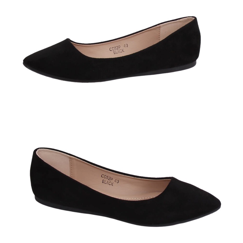 Ballerine con punta a mandorla nere CD52P Black nero