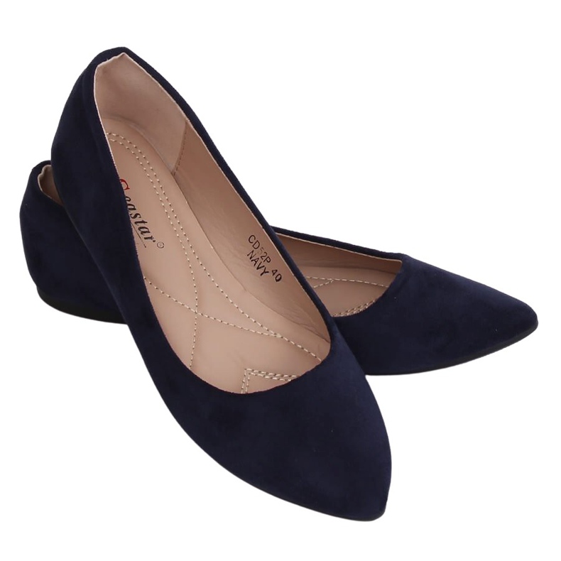 Ballerine con punta a mandorla blu navy CD52P Navy